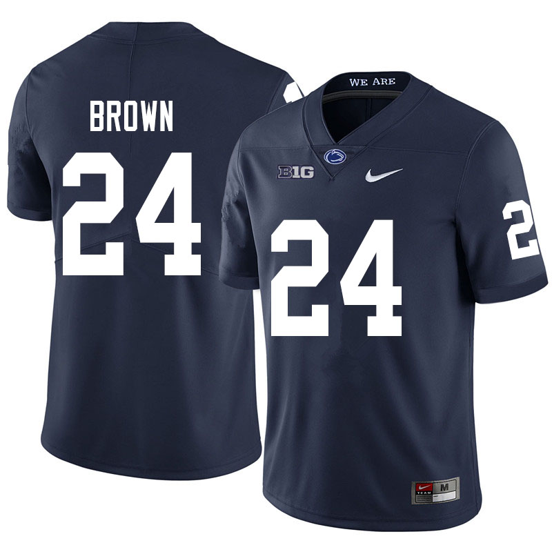 NCAA Nike Men's Penn State Nittany Lions DJ Brown #24 College Football Authentic Navy Stitched Jersey ICD0198HY